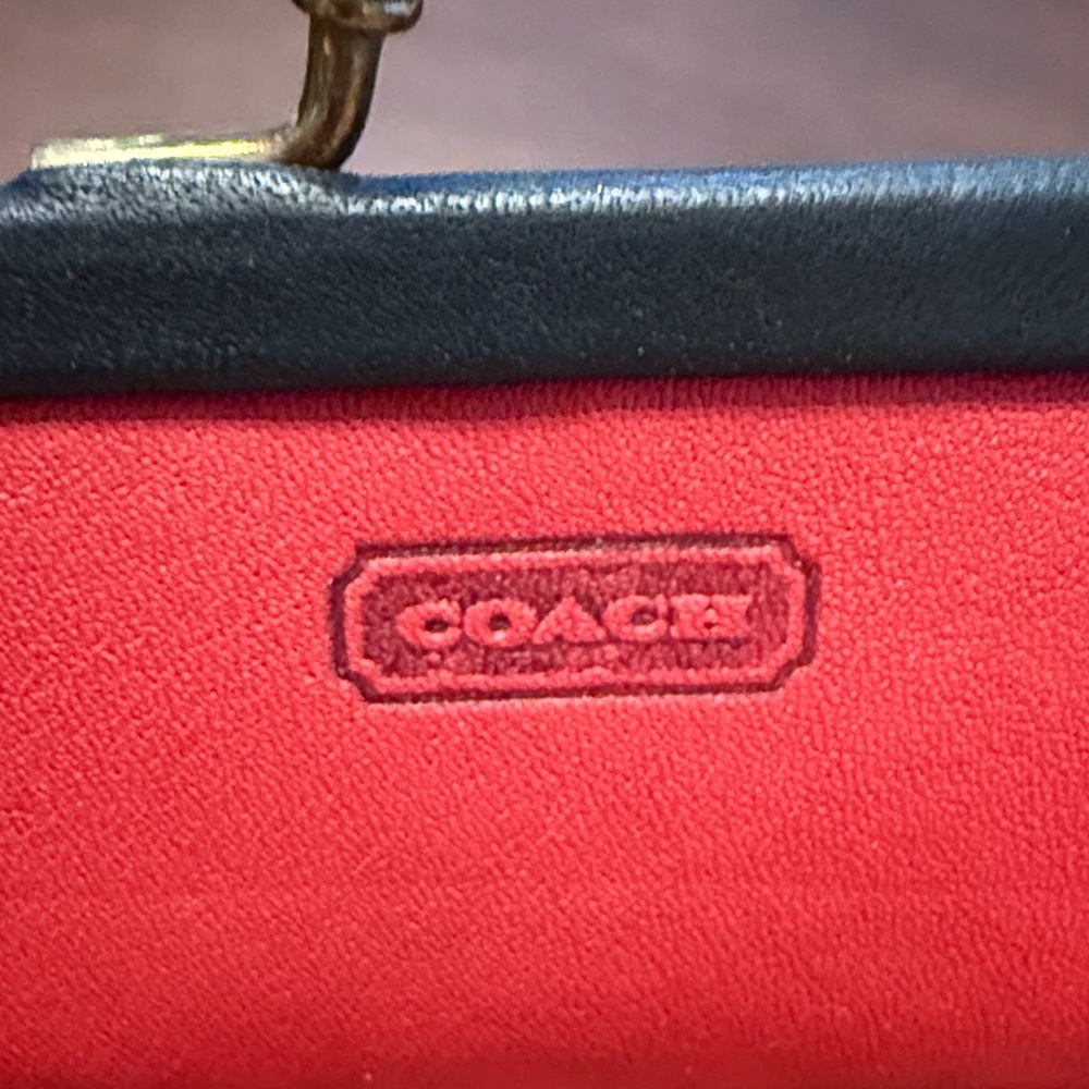 Vintage Coach Black Leather Key & Card Holder - Picture 3 of 4